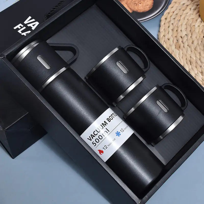 Thermique Thermos Flask & Cups Set