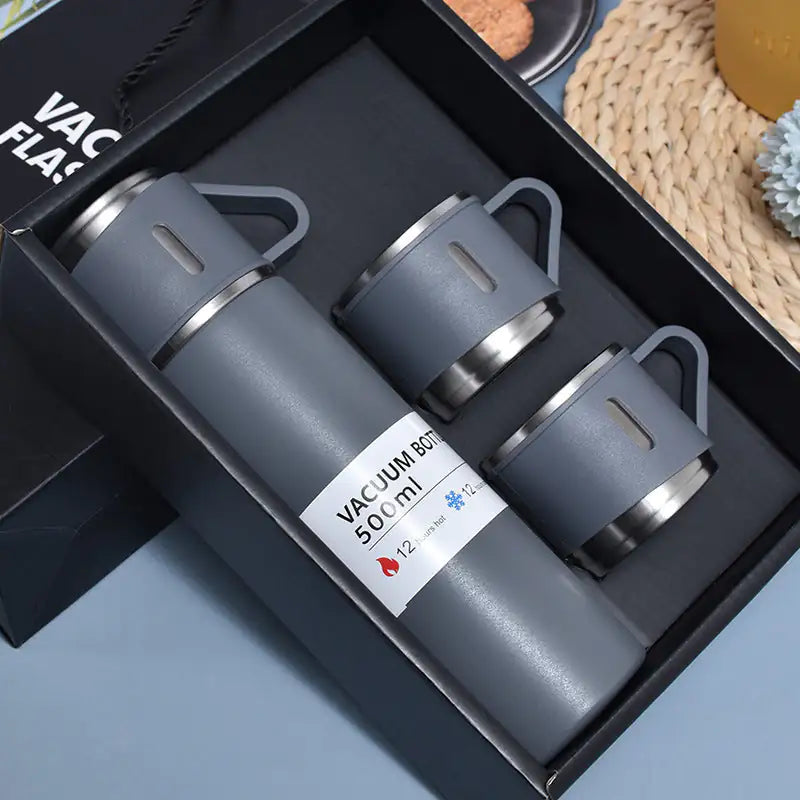 Thermique Thermos Flask & Cups Set