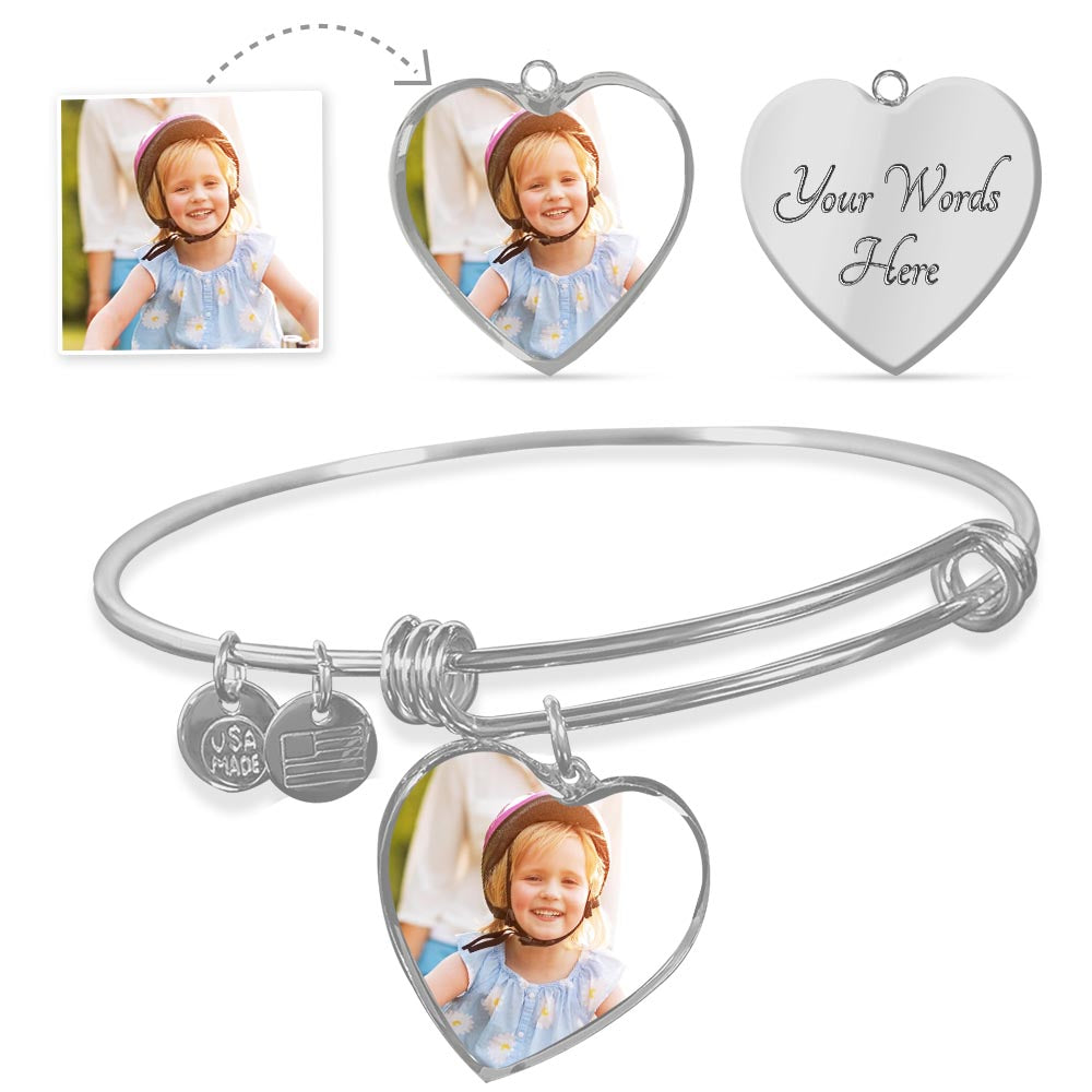 Personalised Heart Bangle